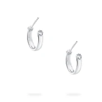 15 mm Sterling Silver Hoop Earrings