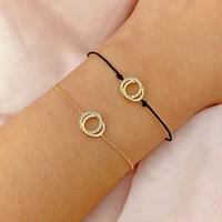 Kate Gold and Diamond Love Knot Cord Bracelet