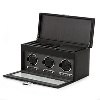 Viceroy Black 3 Piece Watch Winder with Storage