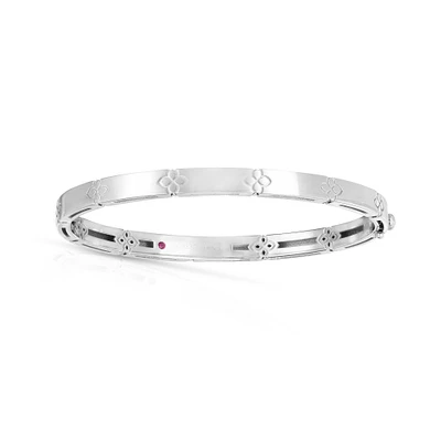 Love In Verona White Gold Bangle