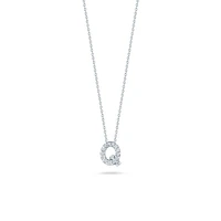 Tiny Treasures Love Letter Q White Gold and Diamond Pendant