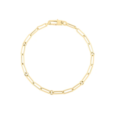 Classic Gold Yellow Gold Paper Clip Chain Bracelet