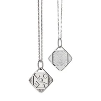 Modern Charm Mini Love Silver and White Sapphire Pendant