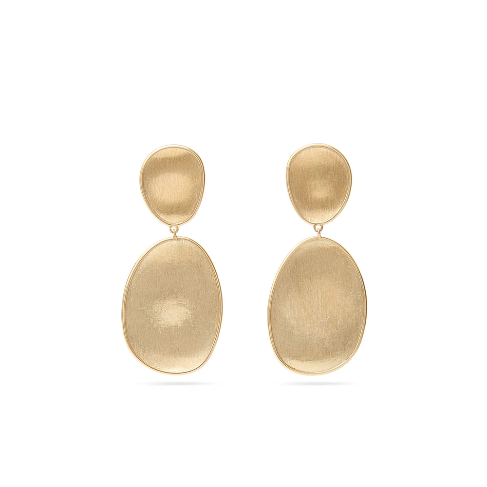 Lunaria Small Yellow Gold Drop Earrings