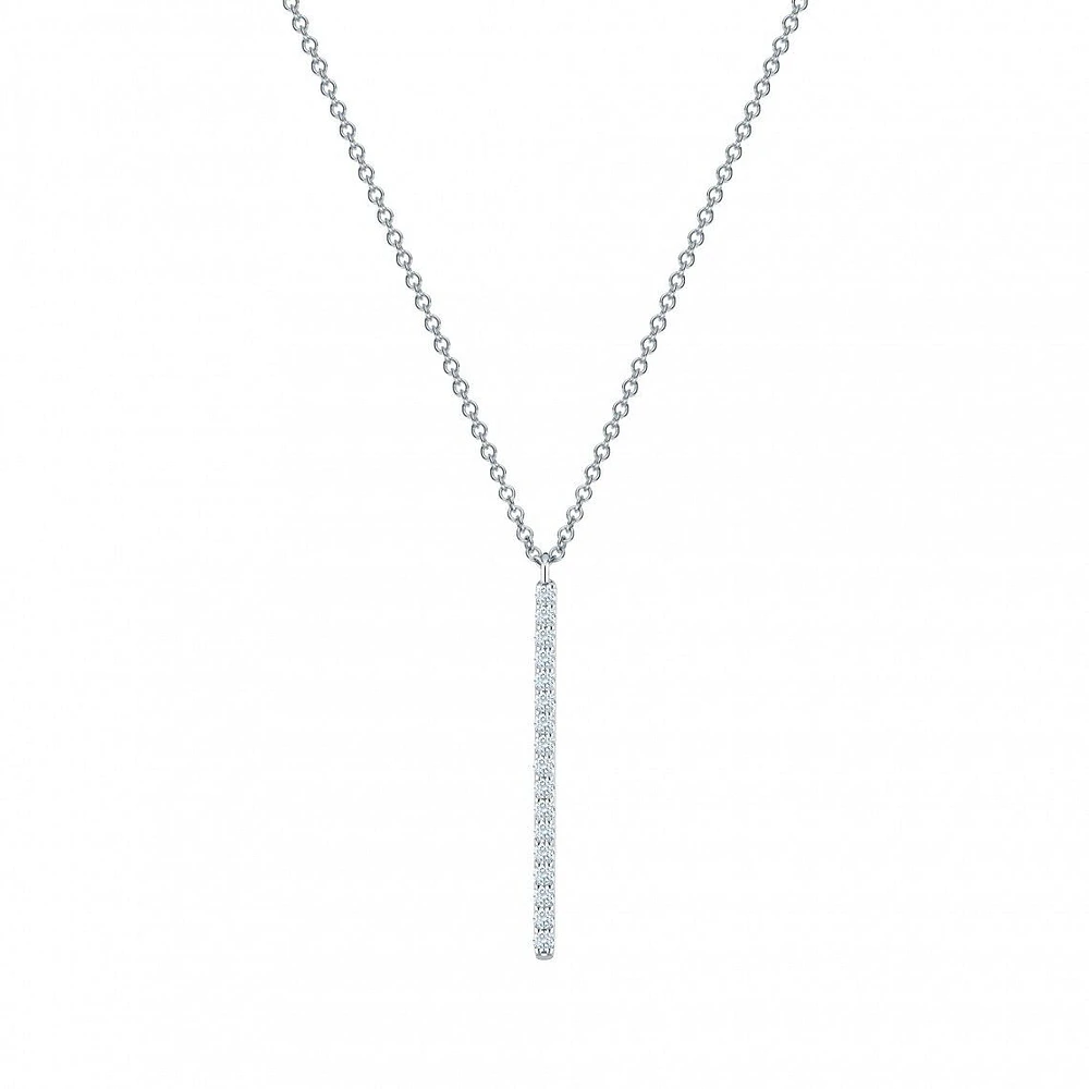 Vertical Diamond Bar Necklace