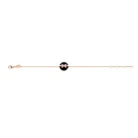 Jeux De Liens Harmony Rose Gold Onyx and Diamond Bracelet