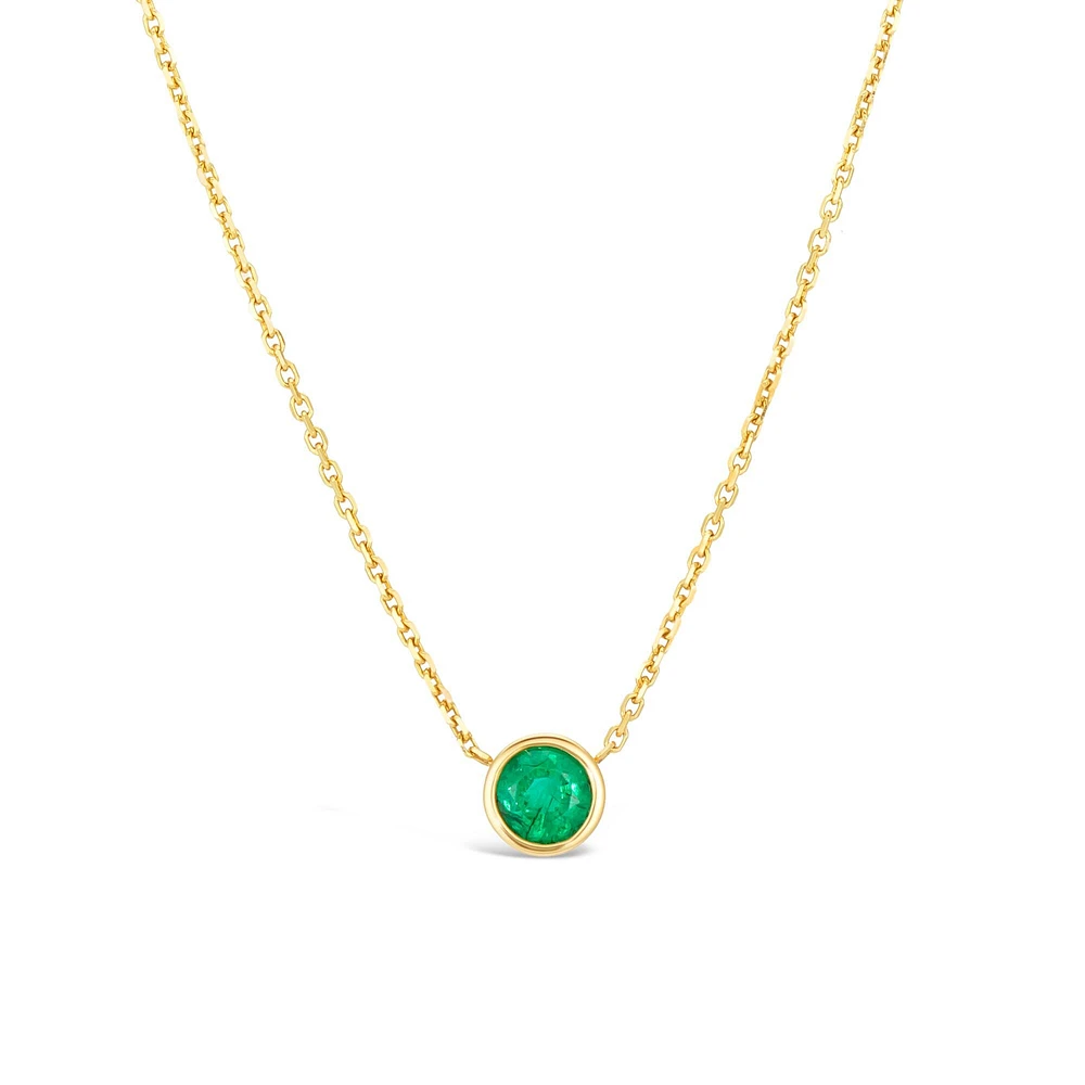 Yellow Gold and Emerald Pendant