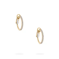 Diamond Hoop Earrings, Small