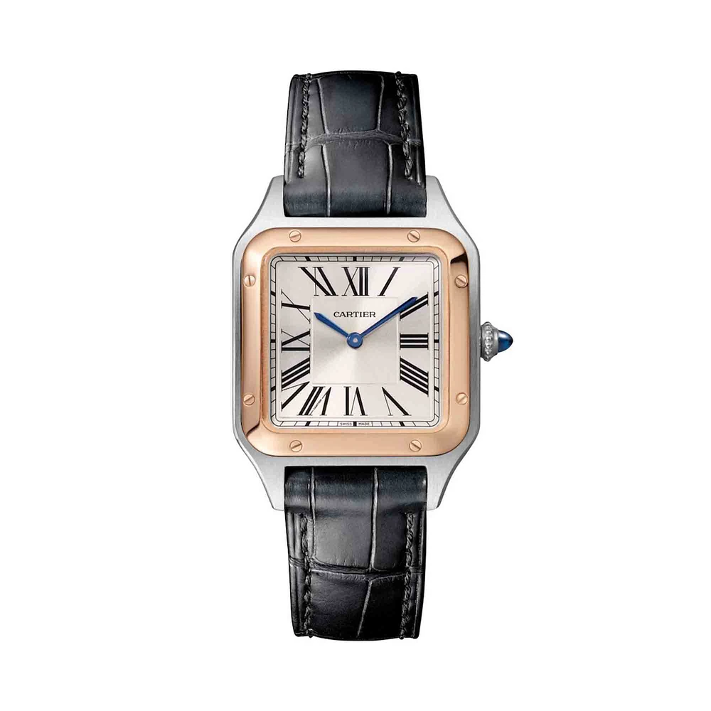 Santos-Dumont Quartz x mm Rose Gold and Stainless Steel