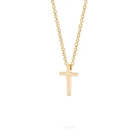 Yellow Gold Cross Pendant for Kids