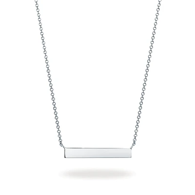 Silver Horizontal Bar Necklace