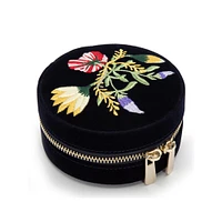 Zoe Indigo Round Travel Zip Case