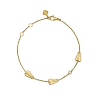 Yellow Gold Station Bracelet