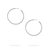 40 mm Silver Hoop Earrings