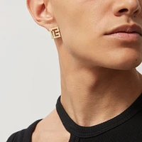 Labyrinth PB Yellow Gold and Diamond Single Stud Earring