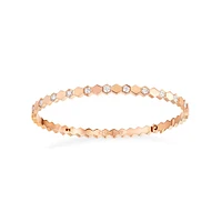 Bee de Chaumet Rose Gold Diamond Half Pavé Bracelet