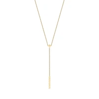 Yellow Gold Pixel Drop Necklace