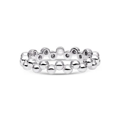 Stackable Splash Ring, Sterling Silver