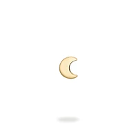 Yellow Gold Single Moon Earring for Kids