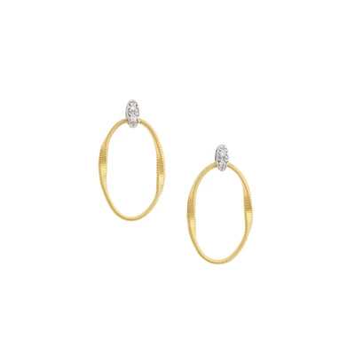 Marrakech Onde Yellow Gold and Diamond Earrings