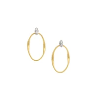 Marrakech Onde Yellow Gold and Diamond Earrings