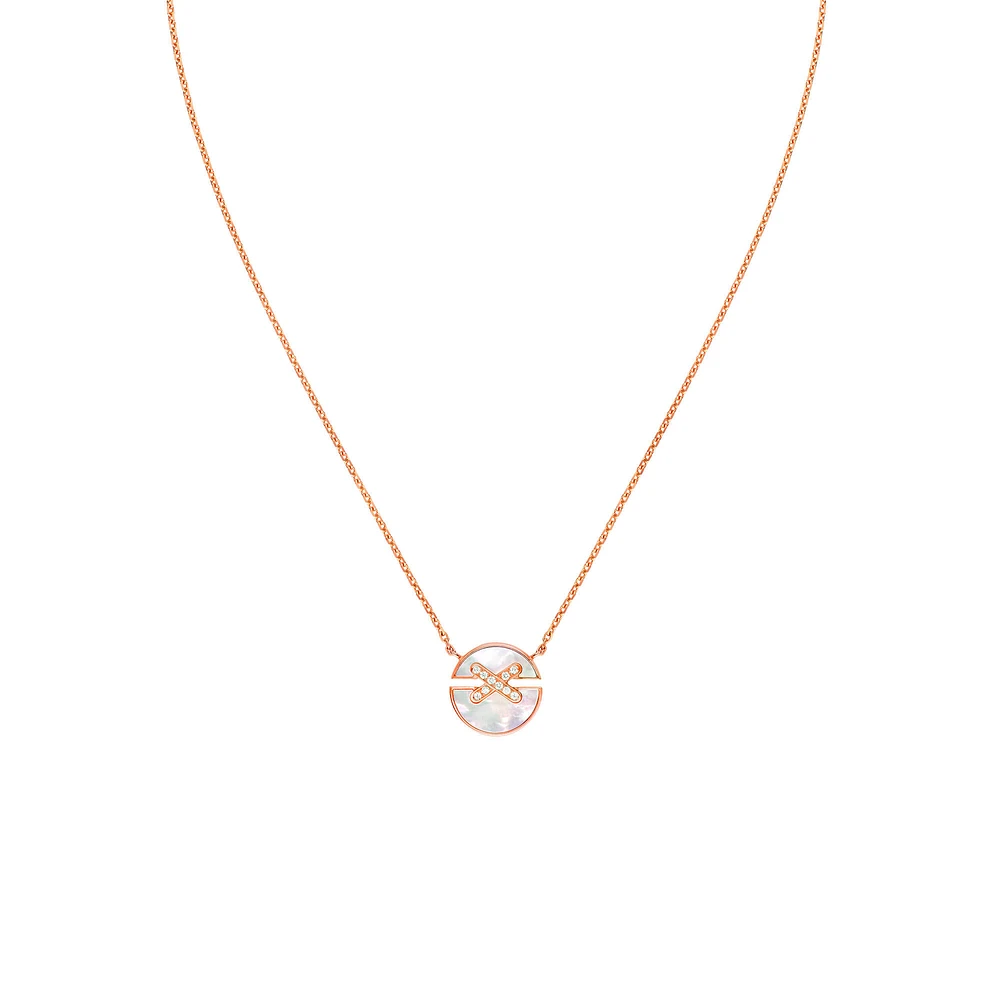 Jeux de Liens Harmony Rose Gold Mother-Of-Pearl Diamond Necklace