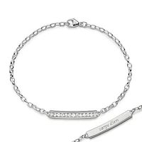 Petite Poesy Carpe Diem Silver and Sapphire Bracelet