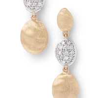 Siviglia Yellow Gold and Diamond Drop Earrings