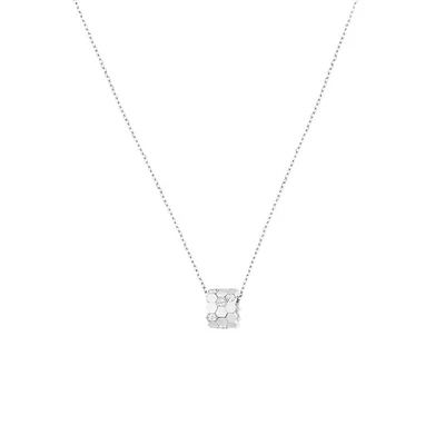 Bee My Love Small White Gold and Diamond Pendant