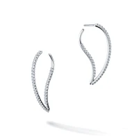 Diamond and White Gold Hoop Earrings