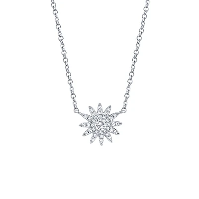 Kate Gold and Diamond Pavé Starburst Pendant