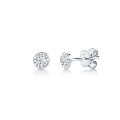 Kate White Gold and Diamond Pavé Stud Earrings