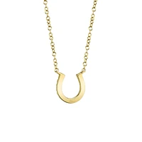 Kate Yellow Gold and Diamond Pavé Horseshoe Pendant