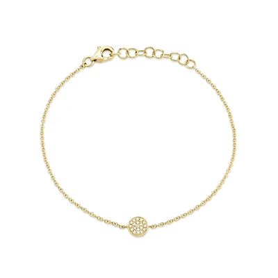 Kate Yellow Gold and Diamond Pavé Bracelet