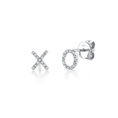 Kate White Gold and Diamond Pavé Stud Earrings