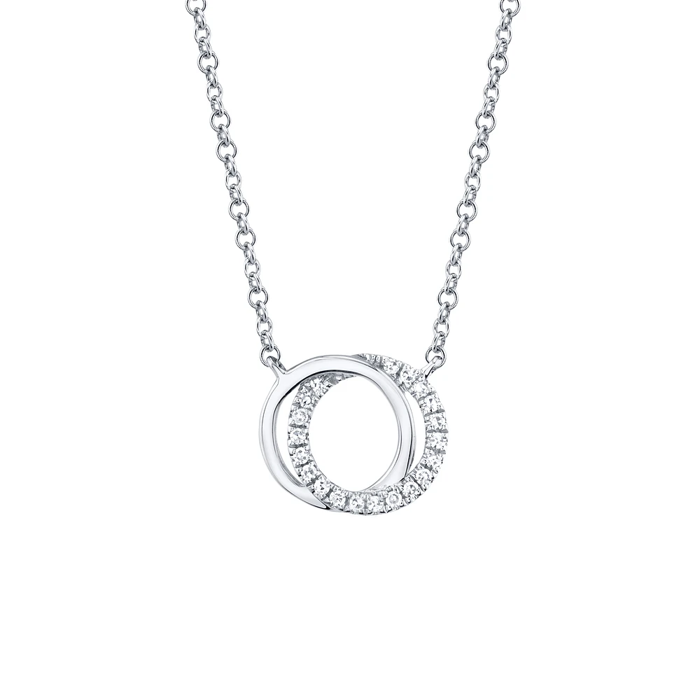 Kate White Gold and Diamond Pavé Pendant