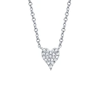 Kate White Gold and Diamond Pavé Heart Pendant