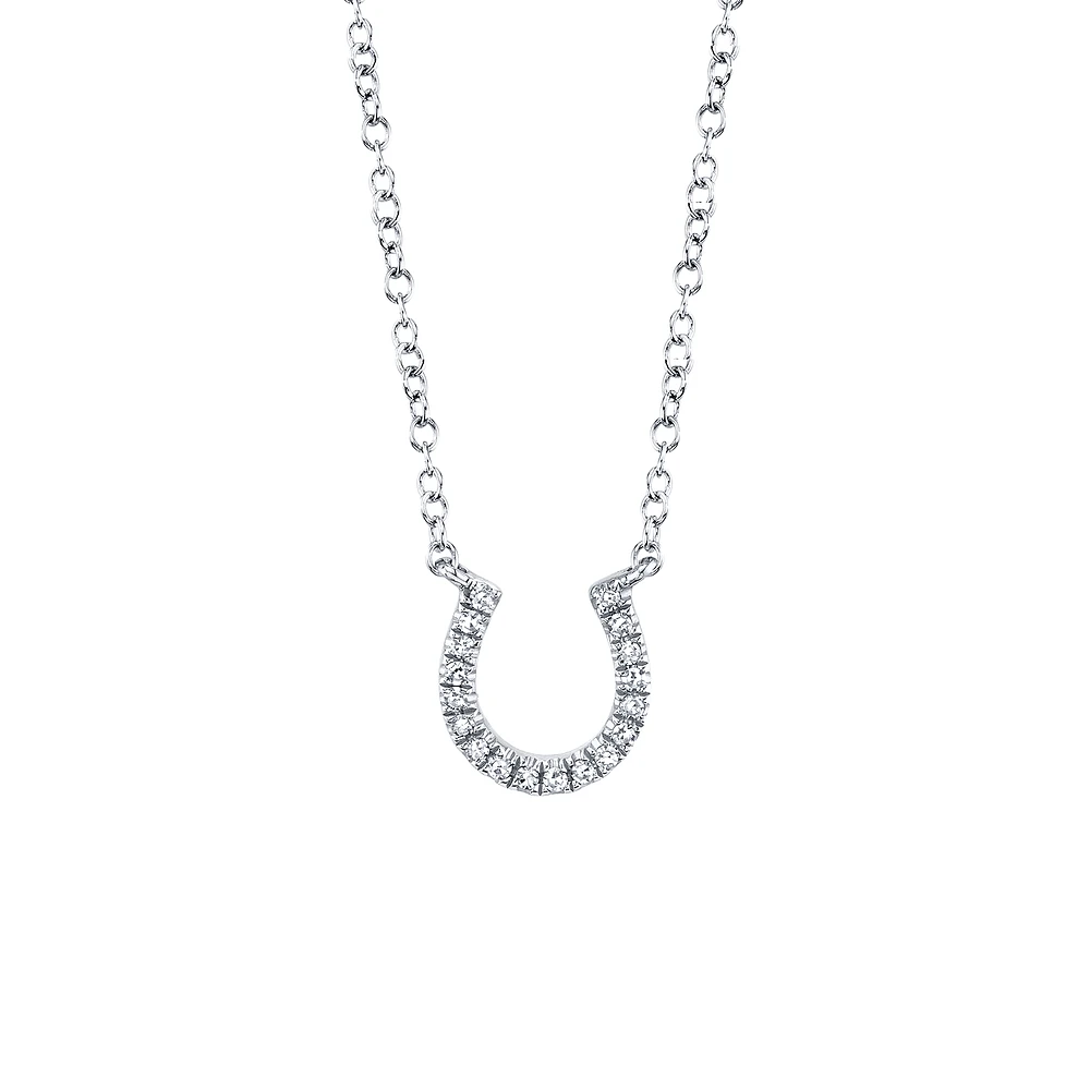 Kate Gold and Diamond Pavé Horseshoe Pendant