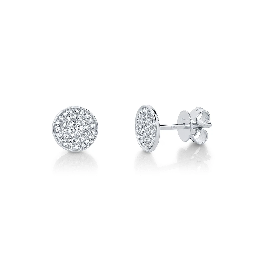 Kate White Gold and Diamond Pavé Stud Earrings