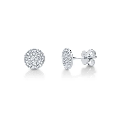 Kate White Gold and Diamond Pavé Stud Earrings