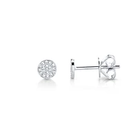 Kate White Gold and Diamond Pavé Stud Earrings