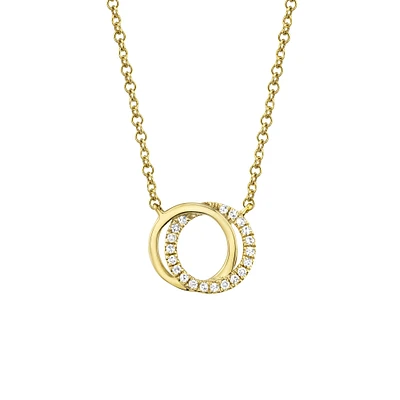 Kate Yellow Gold and Diamond Pavé Pendant