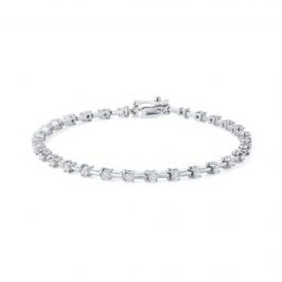 Birks Essentials  White Gold and Bezel Diamond Bracelet