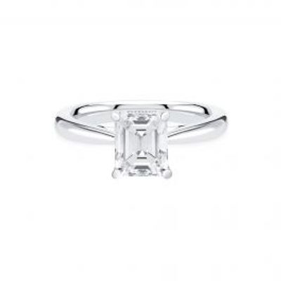 Birks 1879 | Emerald Cut Solitaire Diamond Engagement Ring