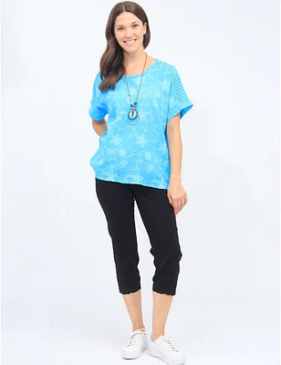Tunique Florale Coton avec Collier Froccella