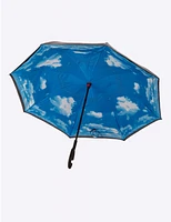 Manteaux Manteaux | La maison du manteau au Québec Parapluie Bleu Qui S'ouvre À L'envers Avec imprimés de nuages Par Up-Brella