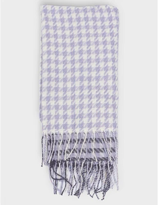 Manteaux Manteaux | La maison du manteau au Québec Foulard chic frangé oblong à motif pied-de-poule par saki