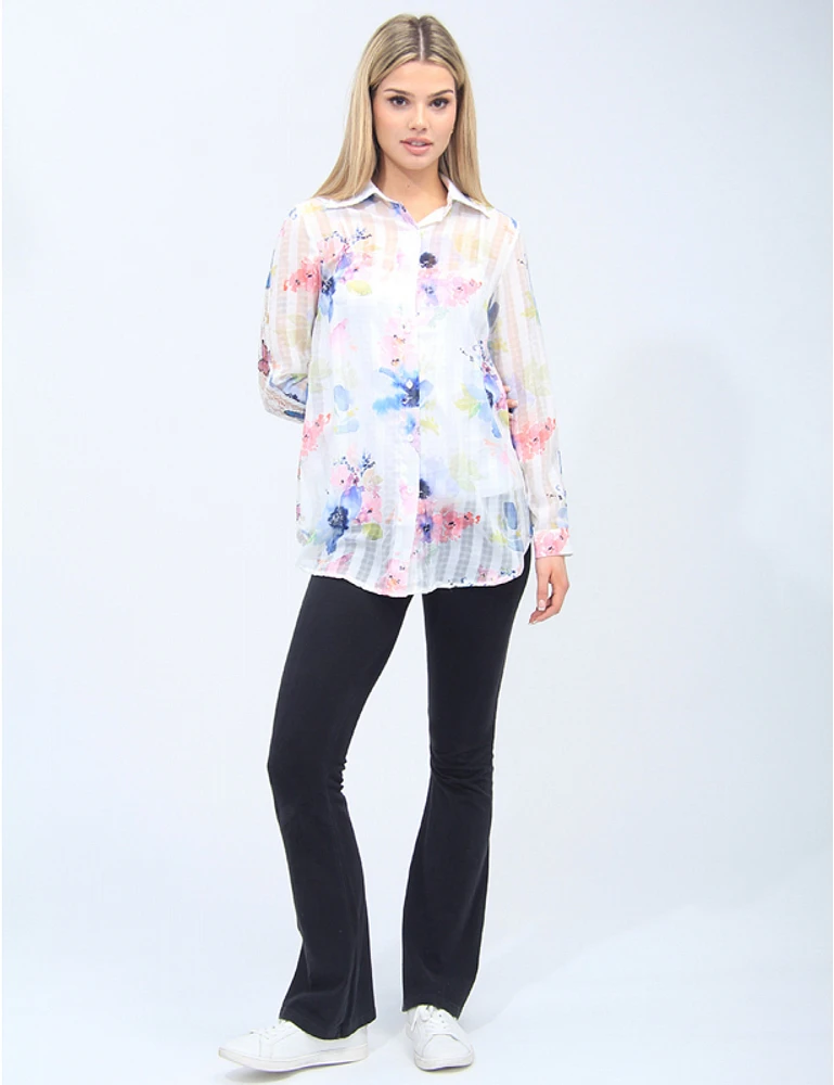 Chemise Florale Dentelle Adore