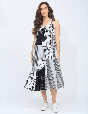 Robe A-Ligne Géométrique Radzoli