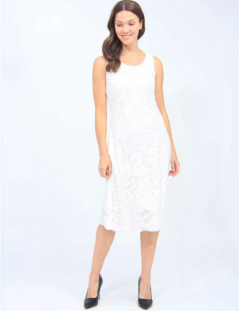 Robe Jacquard A-ligne Sans Manches Cativa